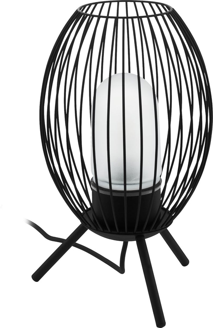 Eglo Fusignano Tischleuchte für den Außenbereich – E27 – 41 cm – Schwarz und Weiß