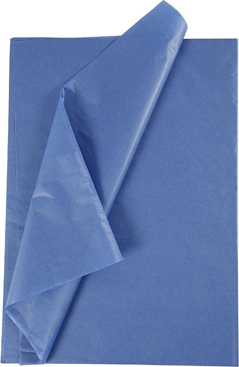 Creativ Company Seidenpapier, Blatt 50x70 cm, 17 g, blau, 25 Blatt 1 Karton