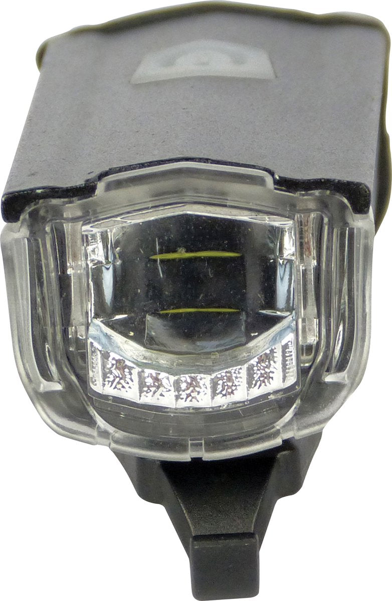 Dresco Fahrradscheinwerfer – LED-Fahrradbeleuchtung – wiederaufladbar – USB – Schwarz