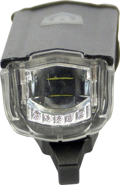 Dresco Fahrradscheinwerfer – LED-Fahrradbeleuchtung – wiederaufladbar – USB – Schwarz