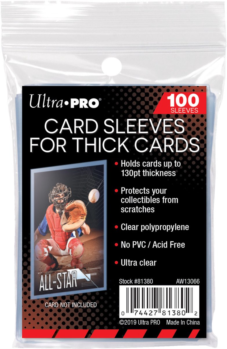 Ultrapro Ultra Pro – Packung mit 100 dicken Kartenhüllen in Standardgröße (100 x 152 mm)