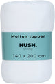 Stille. Living Hush Living Molton Topper-Schutz – 80 % Baumwolle, 20 % Polyester – hervorragende Feuchtigkeitsaufnahme – formstabil – Komfort und langlebiger Schutz – 140 x 200 + 15 cm