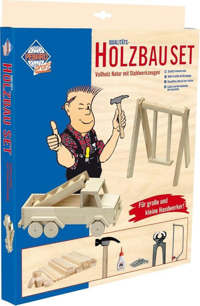 Pebaro Holzbaukasten 465 - inkl. Holz und Werkzeuge
