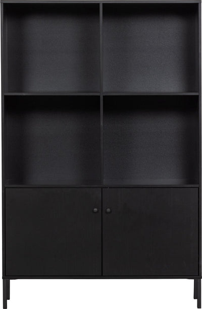 Woood Xam offener Schrank – Kiefer – Schwarz – 155 x 107 x 39