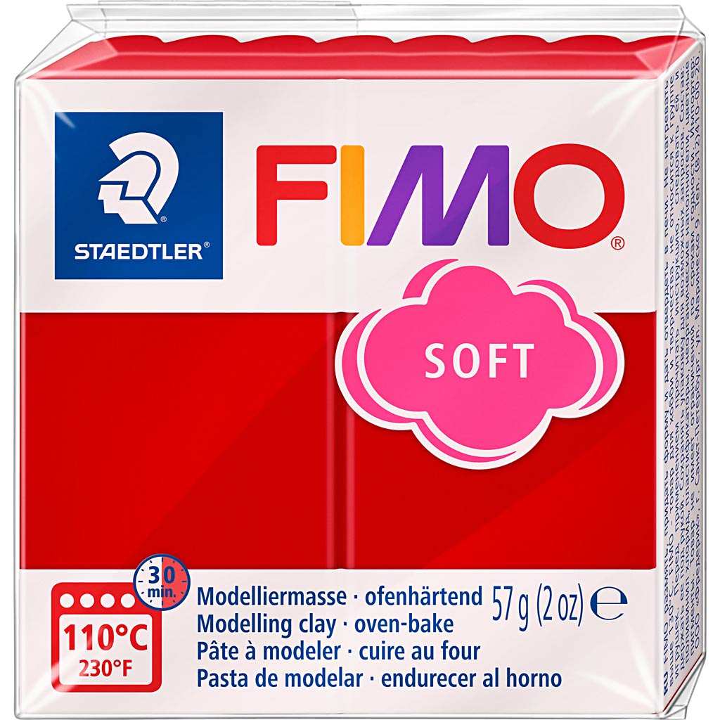 Fimo® Soft, Weihnachtsrood, 57 Gr 1 Box