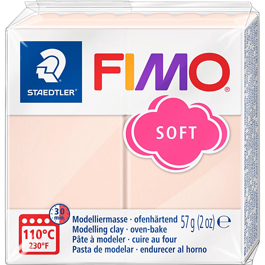 Fimo® weich, leicht beige, 57 Gr 1 Box