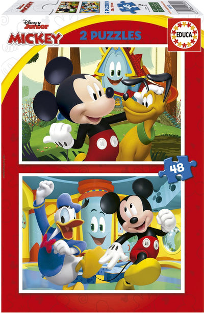 Educa - Puzzle - 2 x 48 Teile - Mickey und seine Freunde Disney