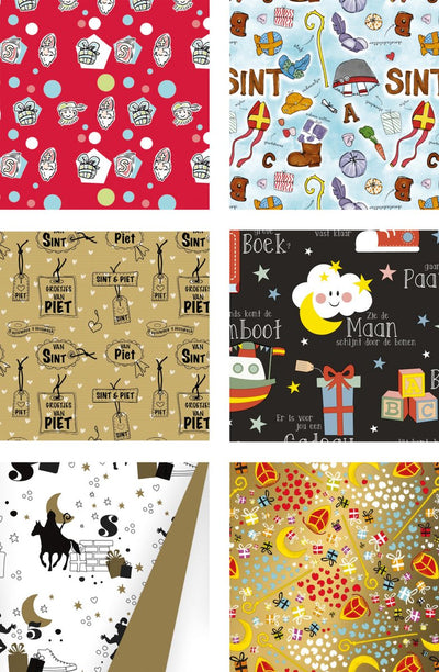Kangaro-Geschenkpapier – Heiliger – 70 x 200 cm – sortiert – 60 Rollen – k-95921
