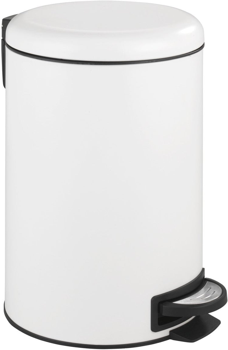 Wenko Treteimer Leman Easy-Close 12 Liter weiß matt - Easy-Close-Deckel - Abfalleimer - Mülleimer - Mülleimer - Mülleimer - Mülleimer