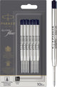 Parker Kugelschreibermine – mittlere Spitze – schwarze Quinkflow-Tinte – 10 Stück