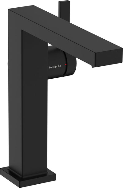 Hansgrohe tecturis e – Waschtischarmatur – Einhebelbedienung – Kaltstart energiesparend – mit Ablassschraube – Größe 150 mm – mattschwarz