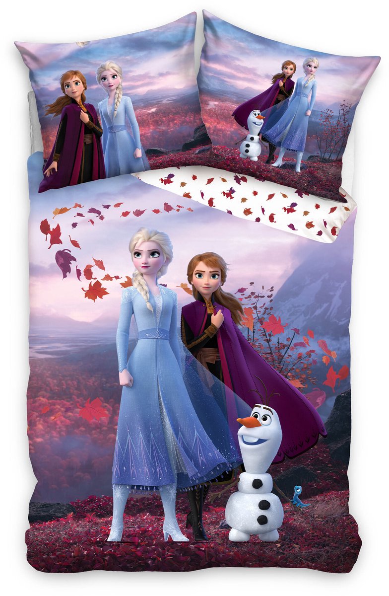 Disney Frozen Bettbezug, magisch – Einzelbett – 140 x 200 cm – Baumwolle
