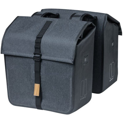 Basil Urban Dry Doppel-Fahrradtasche - Grau, 50L