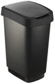 Rotho Salsa - Abfallbehälter - Schwingdeckel - 50l - BPA-frei - Schwarz