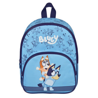 Rucksack mit Vordertasche blau