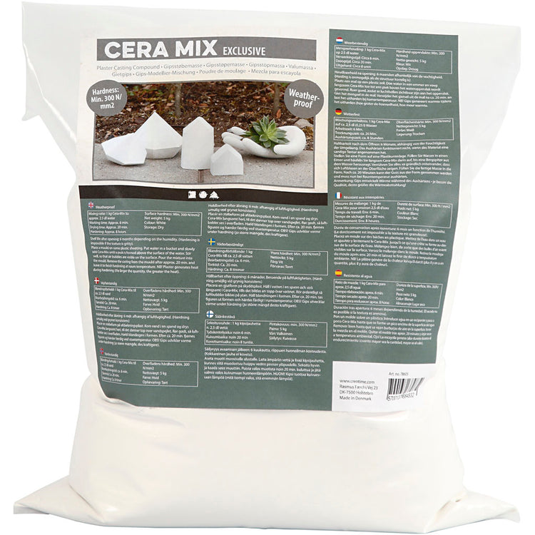 Creativ Company cera-mix exklusive Gipsabgussmischung, weiß, 5 kg 1 Karton