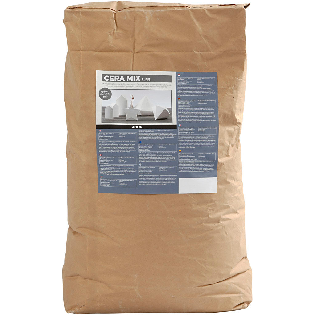 Creativ Company Cera-Mix Super Gips-Gießmischung, weiß, 25 kg 1 Karton
