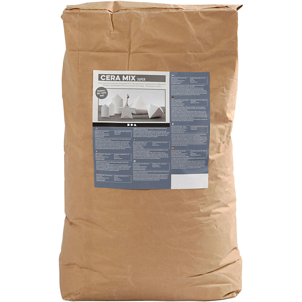 Creativ Company Cera-Mix Super Gips-Gießmischung, weiß, 25 kg 1 Karton