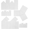 Creativ Company Formen, Häuser und Dreiecke, H: 6-14,5 cm, Stärke 0,5 mm, transparent, 5 Stück 1 Box
