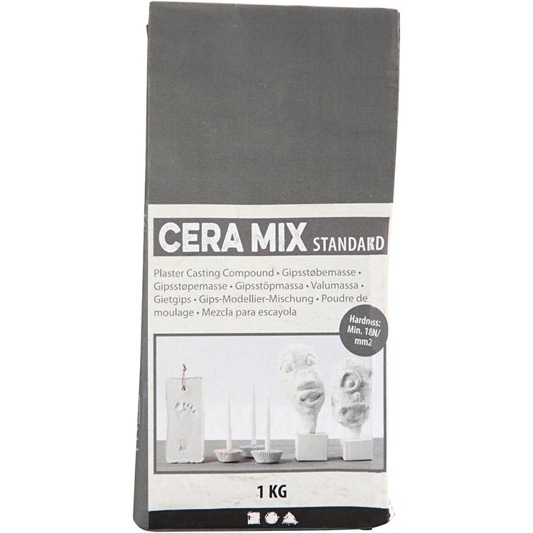 Creativ Company Cera-Mix Standard-Gipsgussmischung, hellgrau, 1 kg