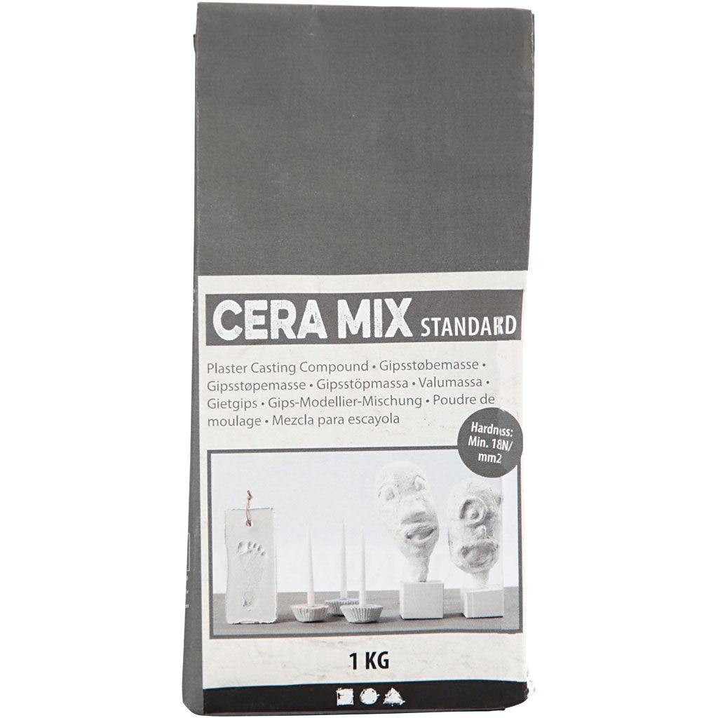 Creativ Company Cera-Mix Standard-Gipsgussmischung, hellgrau, 1 kg