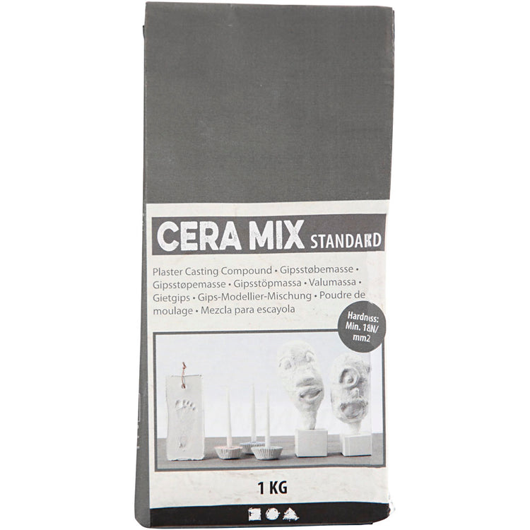 Creativ Company Cera-Mix Standard-Gipsgussmischung, hellgrau, 1 kg