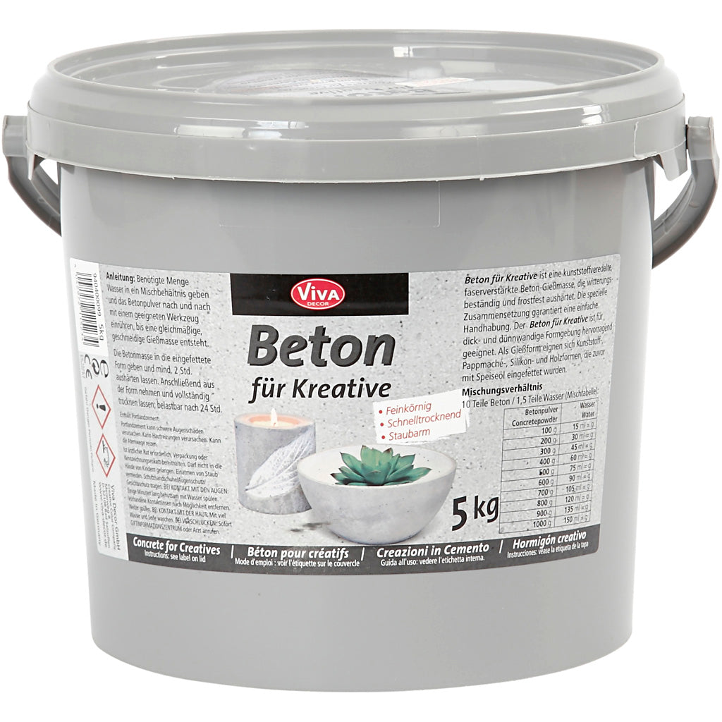 Viva Decor Hobby Beton, grau, 5000 Gr 1 Box