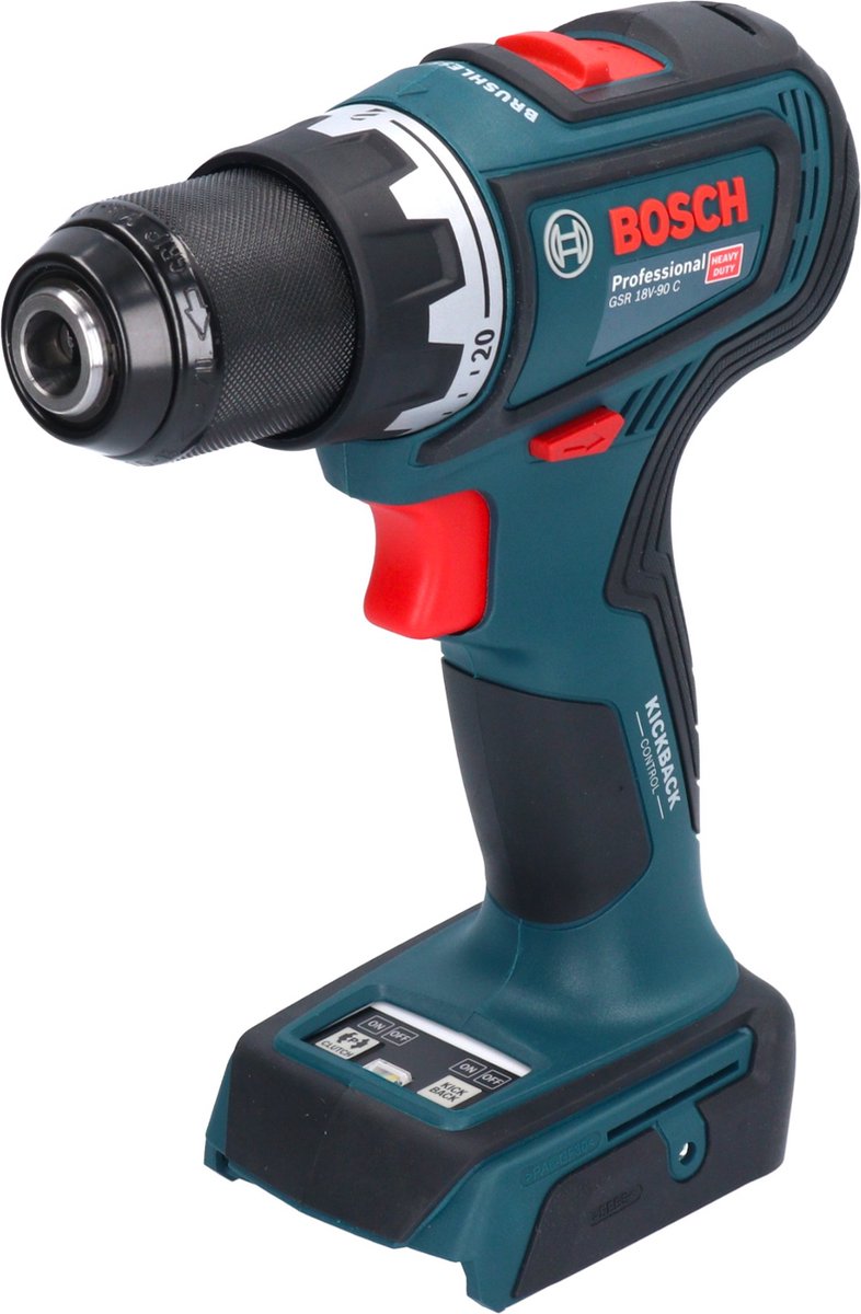 Bosch Professional GSR 18V-90 C Akku-Bohrschrauber Bluetooth 18V Grundkörper – 06019K6000