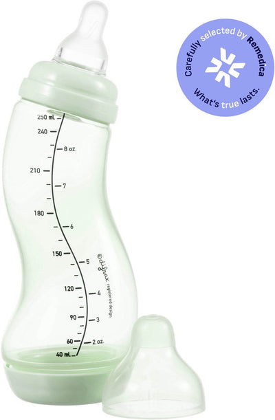 Difrax Natural S Babyflasche – 250 ml – hellgrün – Anti-Kolik