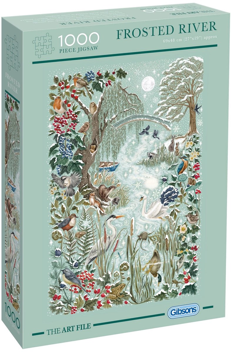 Gibsons – Frosted River (Tür zum Kunstordner) – 1000 Teile 48×69 cm (B×H) – Puzzle für Erwachsene