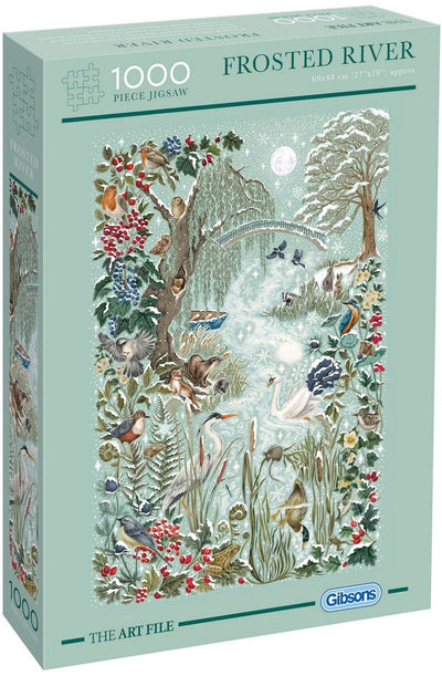 Gibsons – Frosted River (Tür zum Kunstordner) – 1000 Teile 48×69 cm (B×H) – Puzzle für Erwachsene