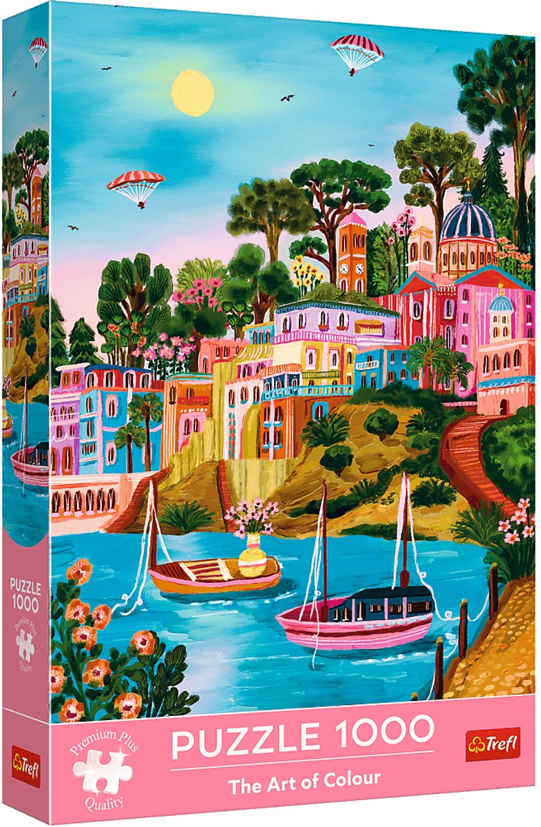 Trefl-Puzzle 1000 Teile – moderne Syros-Griechenland-FSC-Mischung.
