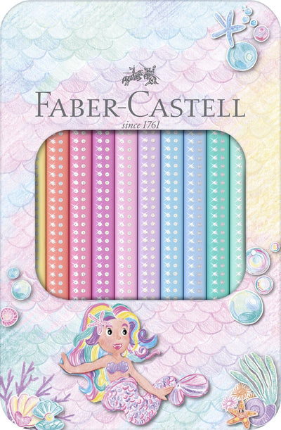 Faber-Castell Buntstifte – Jumbo Sparkle – 10 Stück in einer Dose – Pastellfarben – FC-210910