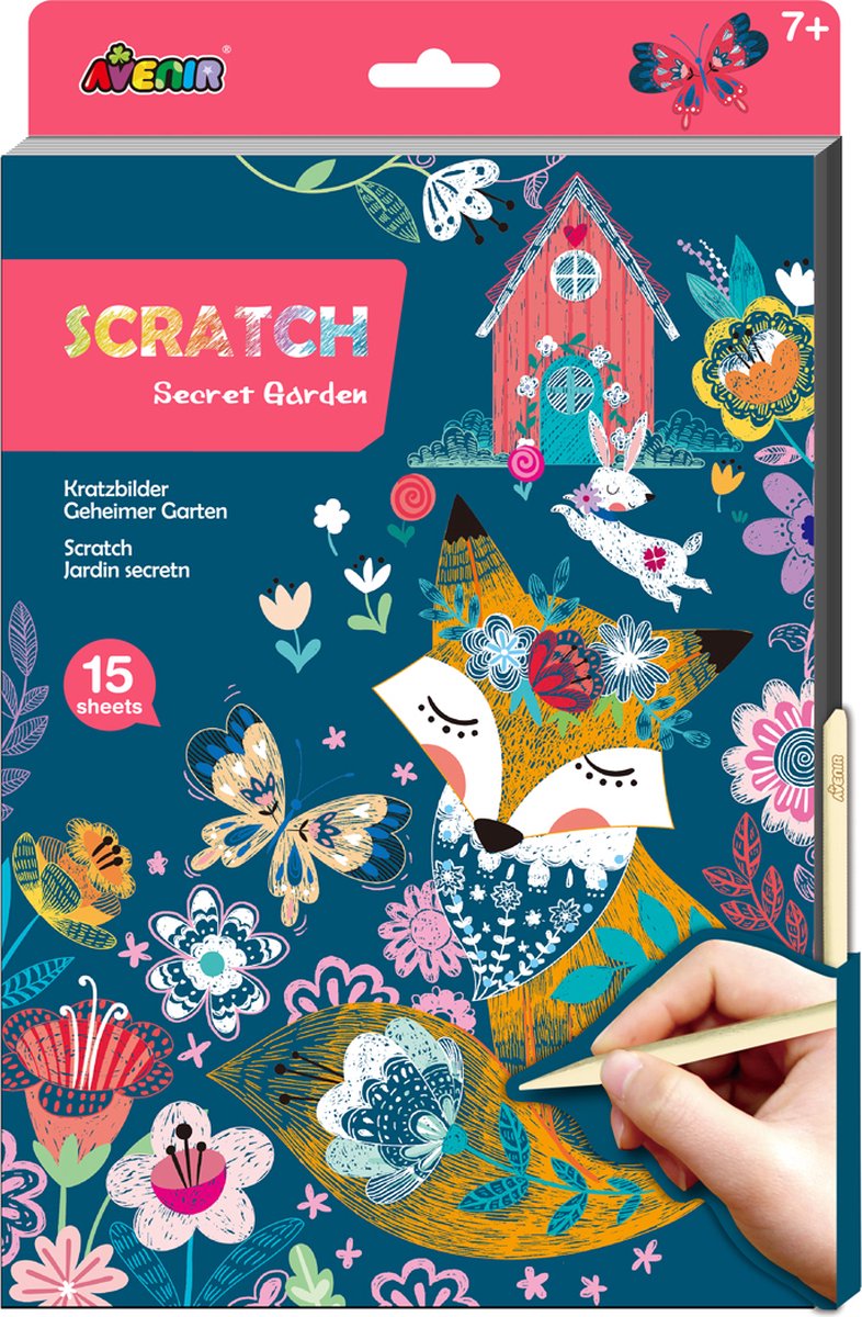Avenir Rubbelbildbuch A4 – Secret Garden – 15 Seiten – 7 Jahre