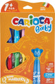 Carioca Set Filzstifte Teddy Marker 1+ mehrfarbig 12 Teile
