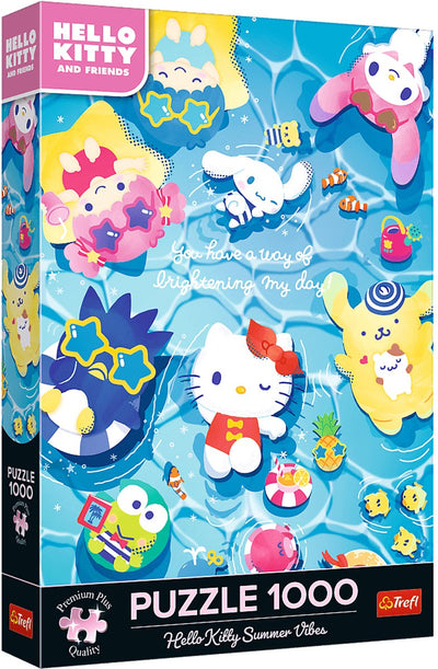 Trefl Puzzle 1000 Teile – Hello Kitty Summer Vibes – Premium Plus Karton.