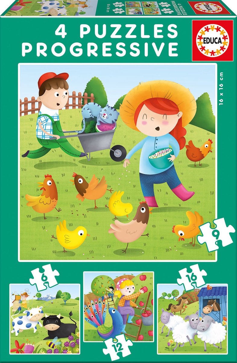 Enesco Educa-Puzzle – 4 progressive Rätsel