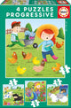 Enesco Educa-Puzzle – 4 progressive Rätsel