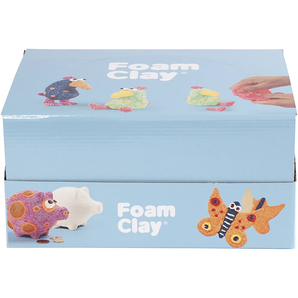 Foam Clay®, Glitzerfarben, Metallicfarben, 12er Set 1 Box