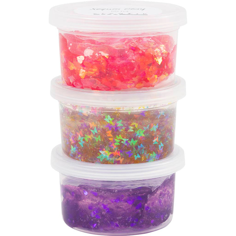 Creativ Company Pailletten-Ton, lila-rosa Harmonie, 3x60 gr 1 Box