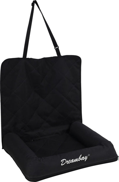 Flamingo Autositz Hund – Autositz Dreambay schwarz – 59x50x58cm – wasserabweisend sicher – waschbarer Bezug