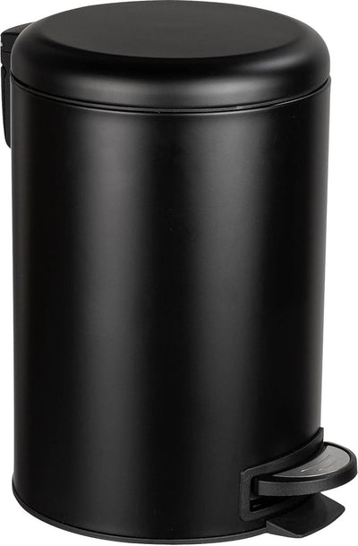 Wenko Treteimer Leman Easy-Close 12 Liter mattschwarz - Easy-Close-Deckel - Abfalleimer - Mülleimer - Mülleimer - Mülleimer - Mülleimer