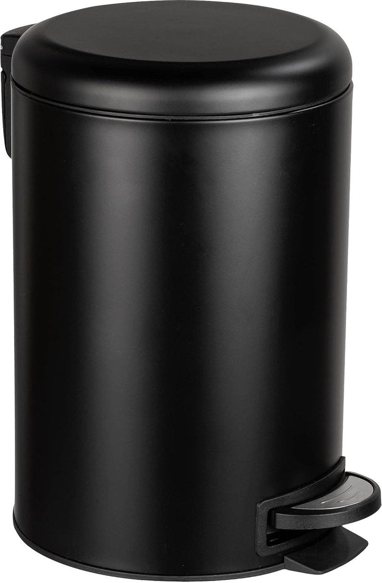 Wenko Treteimer Leman Easy-Close 12 Liter mattschwarz - Easy-Close-Deckel - Abfalleimer - Mülleimer - Mülleimer - Mülleimer - Mülleimer