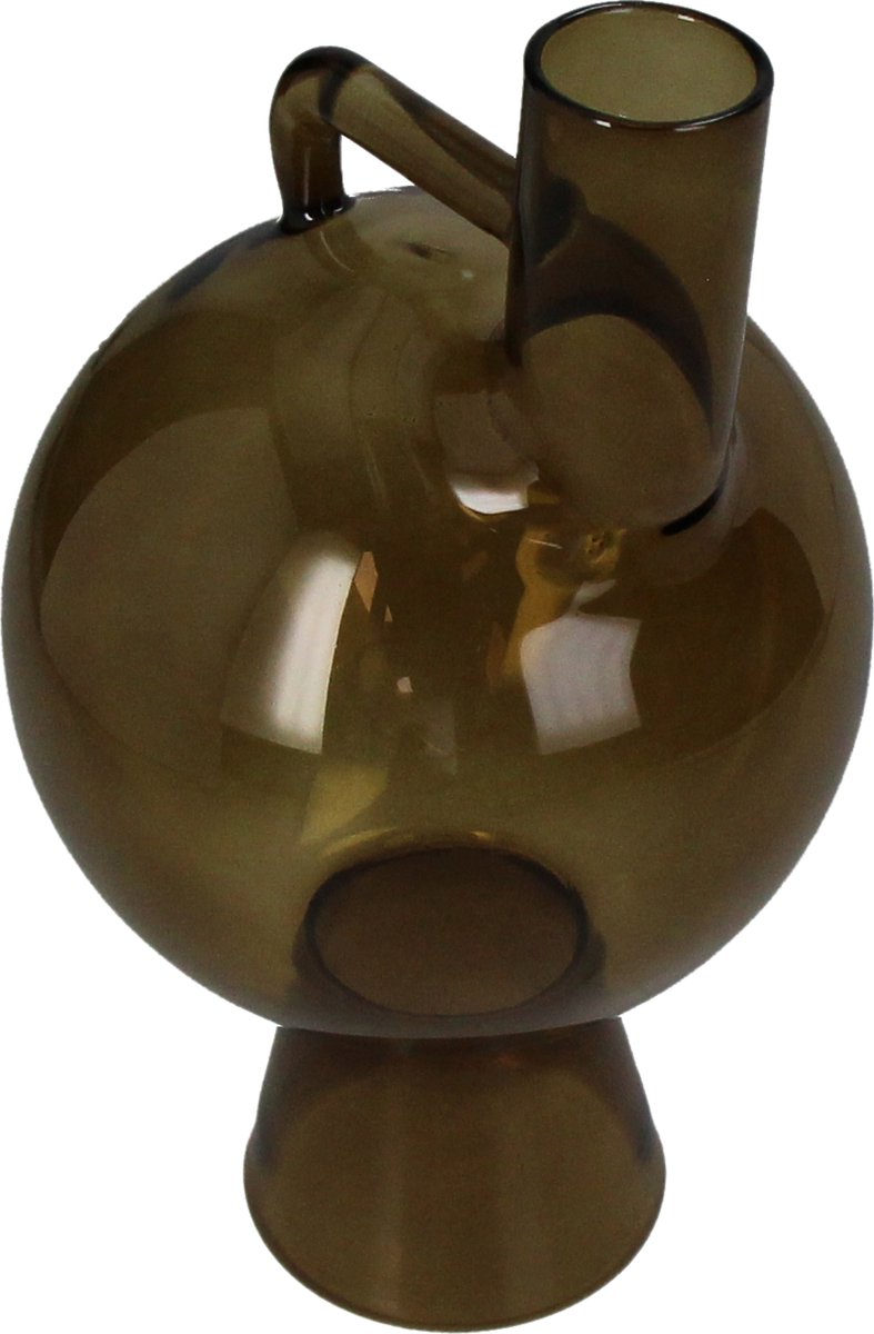 HD Collection Vase Glas braun 12x12x22cm
