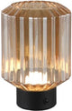 Rl lebe dein Licht Reality Lord - Tischleuchte - Schwarz matt - inkl. 1x SMD 2W - Touch-Funktion - wiederaufladbar - Rauchglas