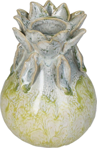 HD Collection Vase Steingut grün 11,5x11,5x15cm
