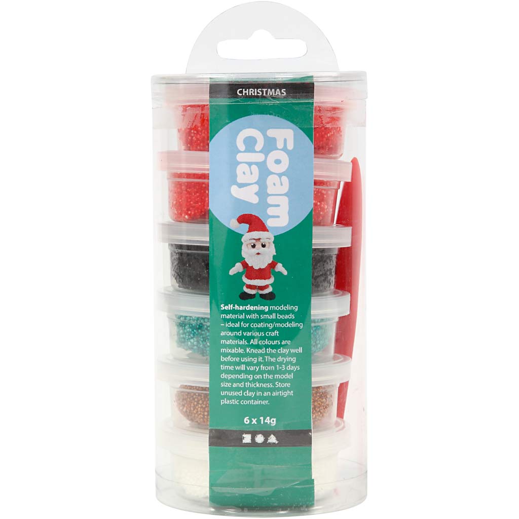 Foam Clay®, Weihnachtsfarbe, 6x14 gr 1 Box