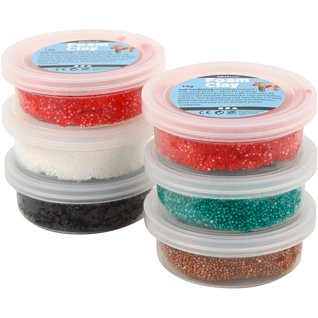 Foam Clay®, Weihnachtsfarbe, 6x14 gr 1 Box