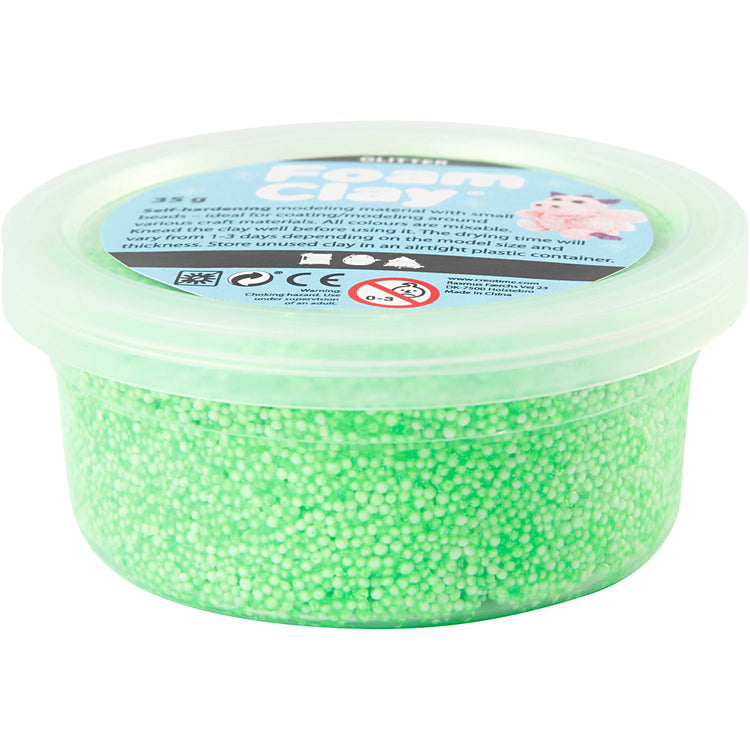 Foam Clay®, Glitzer, grün, 35 gr 1 Box