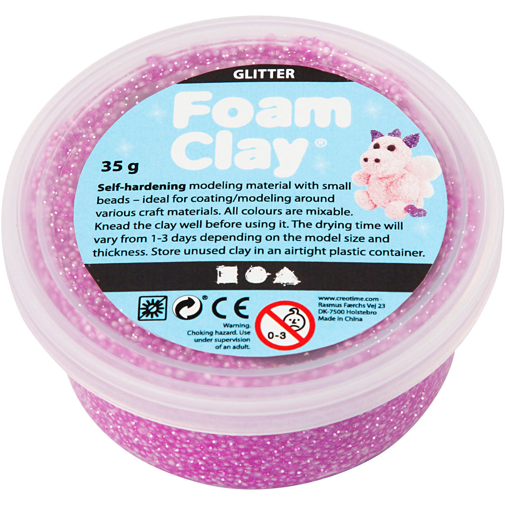 Foam Clay®, Glitzer, Lila, 35 gr 1 Box